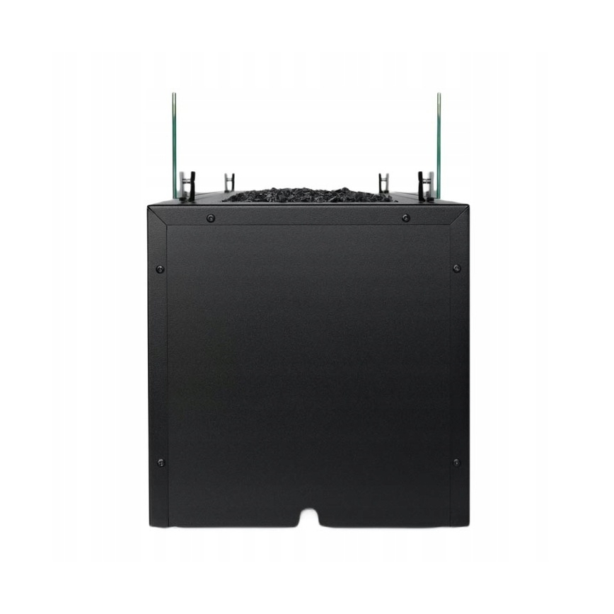 Planika - Outdoor gas fireplace 41,4x69,8 cm 10kW black + protective cover