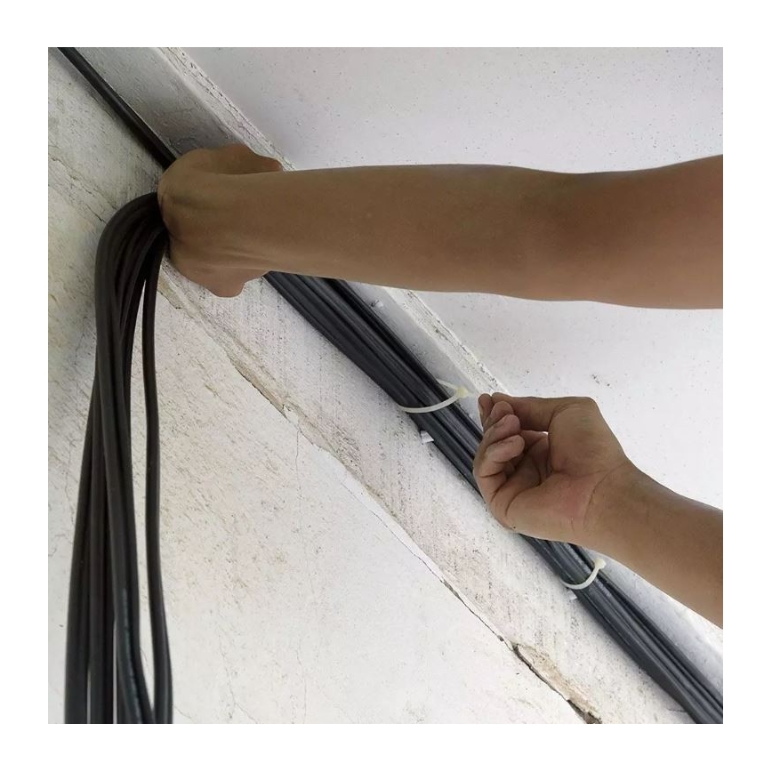 Plastic folding band 2,5x100mm 100pcs white