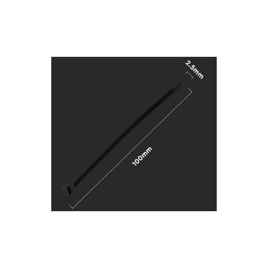 Plastic folding bands 2,5x100mm 100pcs black