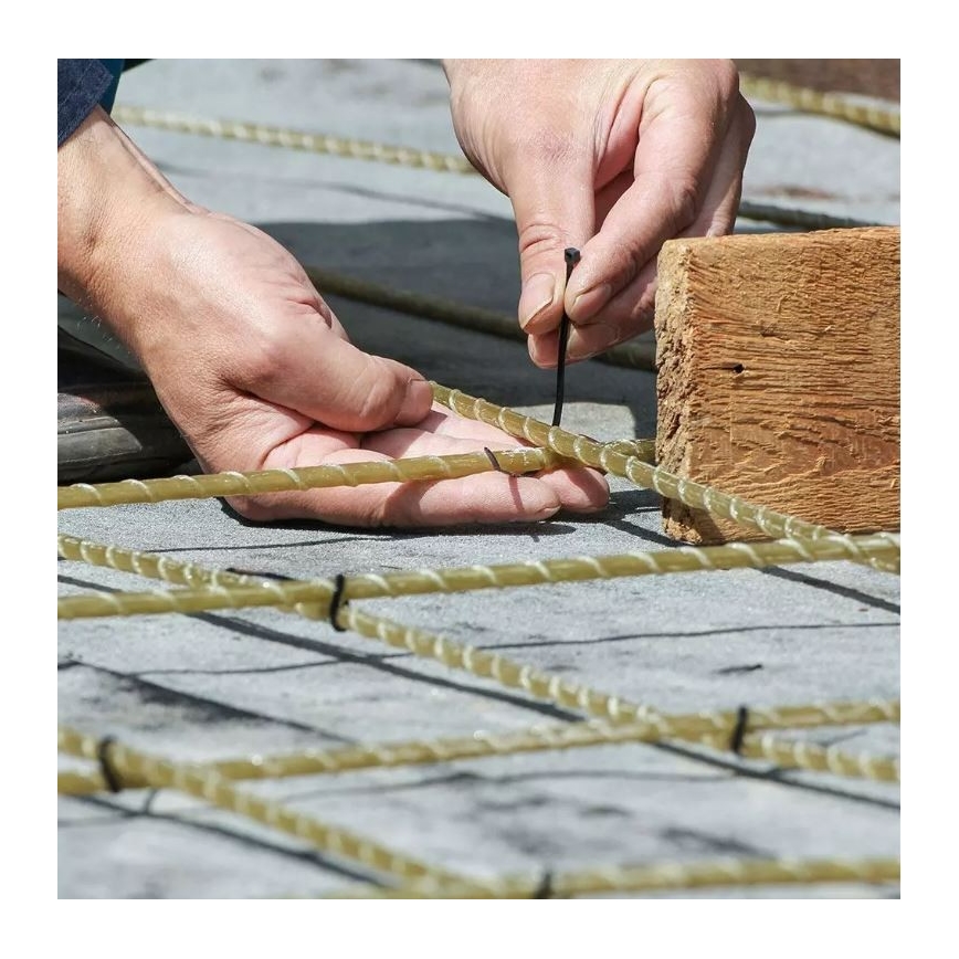 Plastic folding bands 2,5x150mm 100pcs black