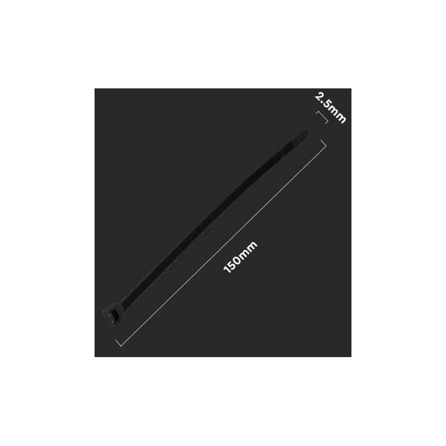 Plastic folding bands 2,5x150mm 100pcs black