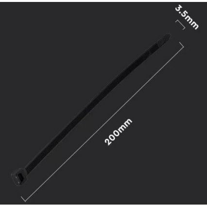 Plastic folding bands 3,5x200mm 100pcs black