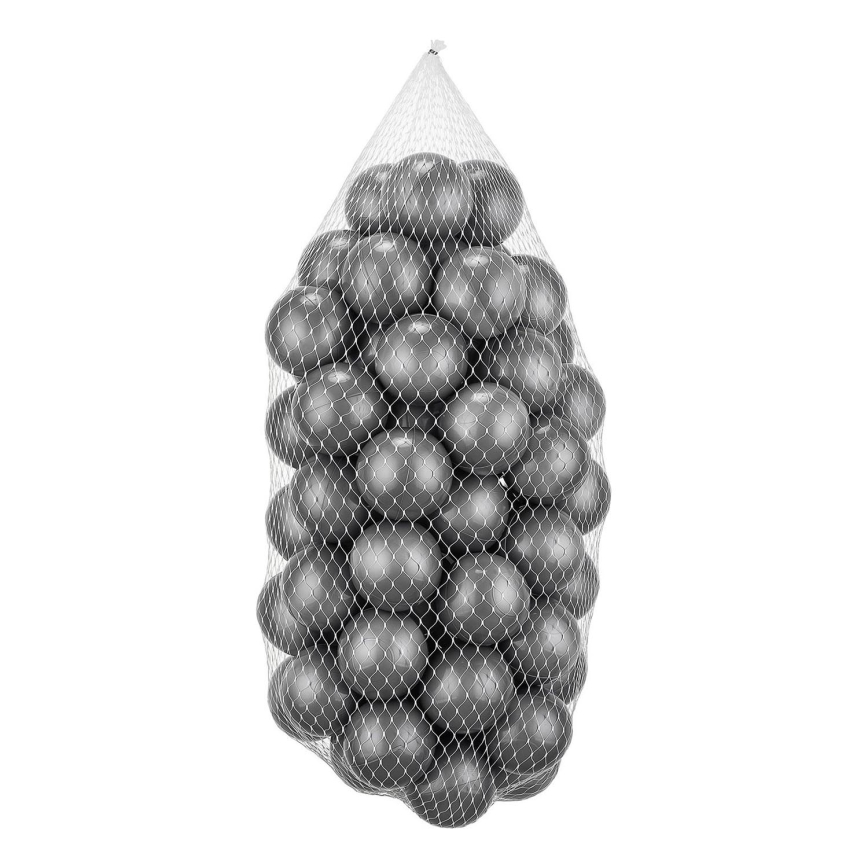 Plastic play balls 50 pcs d. 7 cm grey
