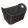 Plastic wood basket with handles 35x55 cm black