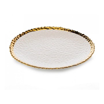 Plate KATI 25 cm creamy/gold
