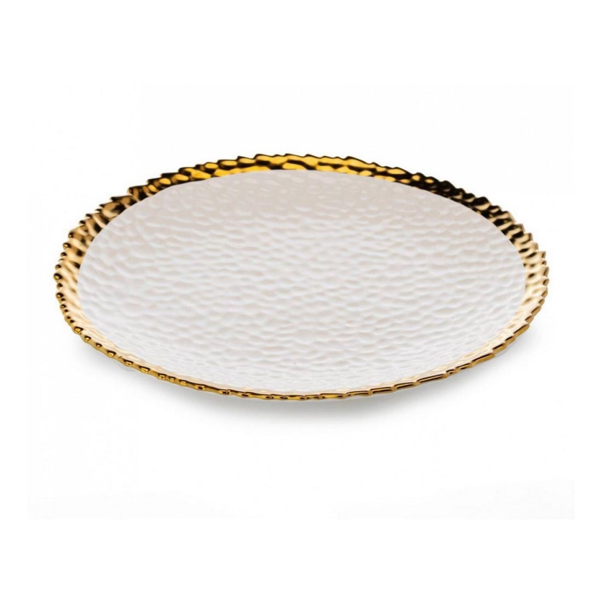 Plate KATI 25 cm creamy/gold