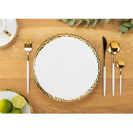 Plate KATI 25 cm creamy/gold