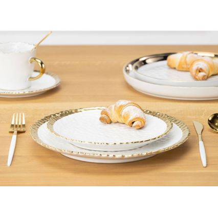 Plate KATI 25 cm creamy/gold