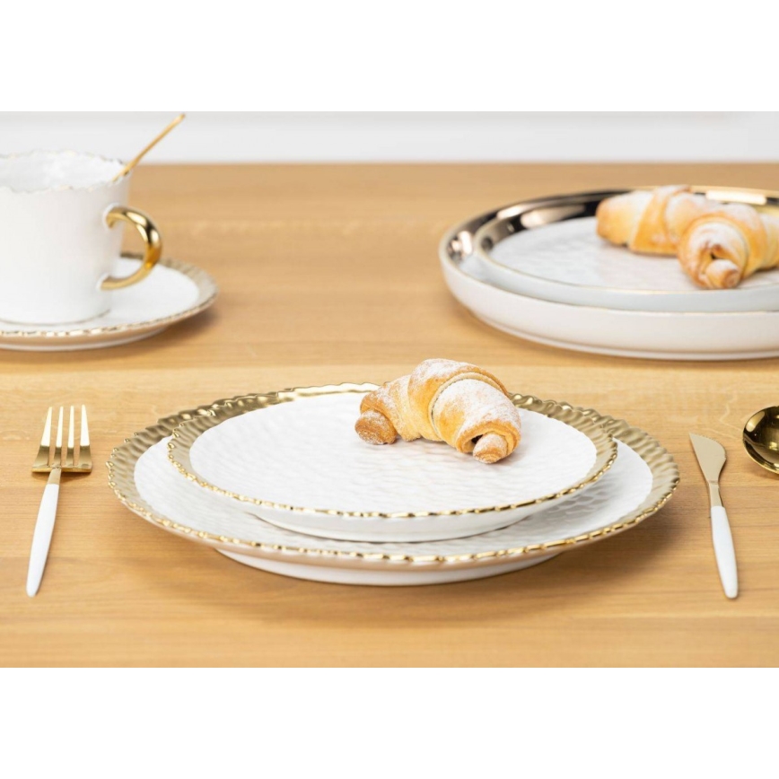 Plate KATI 25 cm creamy/gold