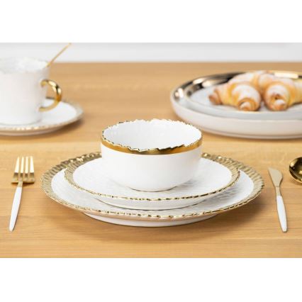 Plate KATI 25 cm creamy/gold