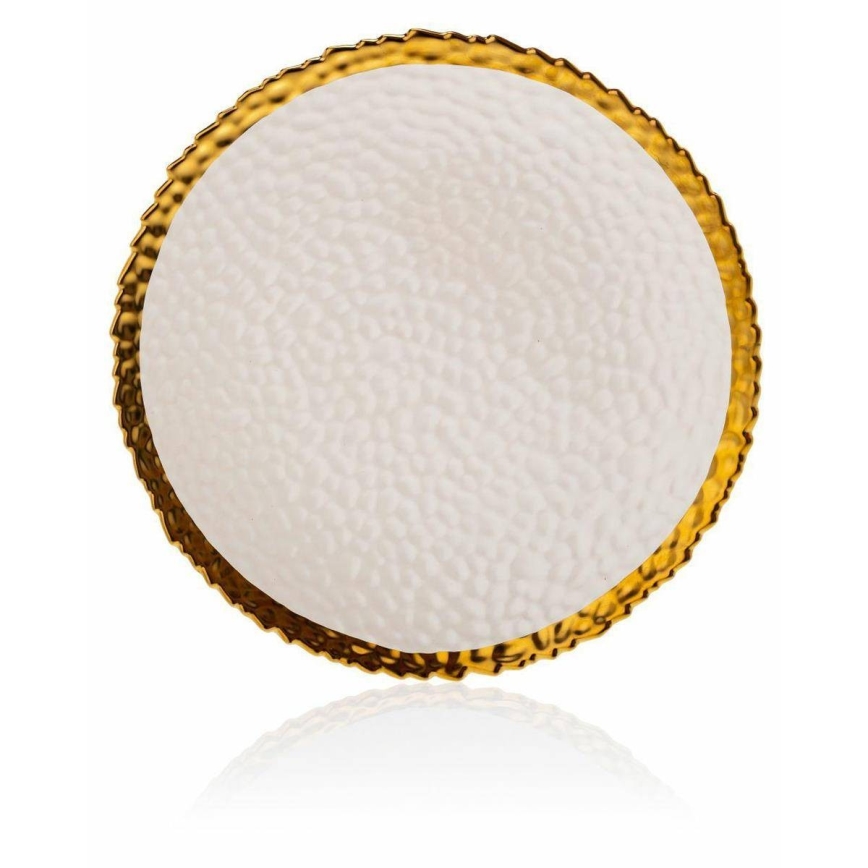 Plate KATI 25 cm creamy/gold