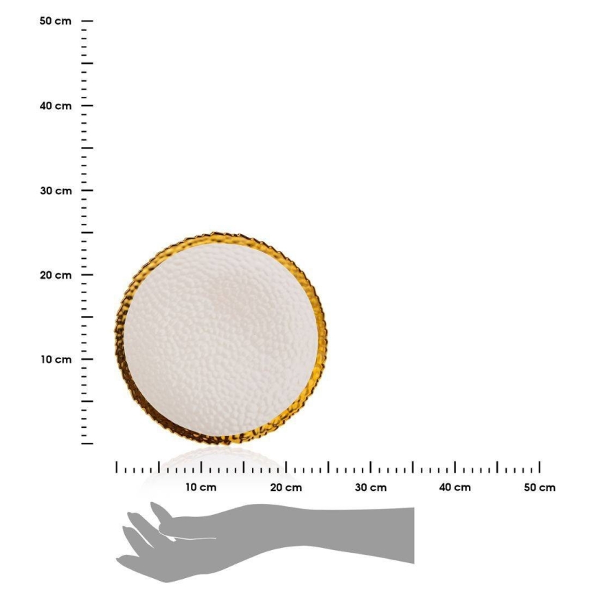 Plate KATI 25 cm creamy/gold