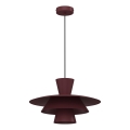 PLATO Cable-Hung Pendant 1x E27/15W/230V, Burgundy