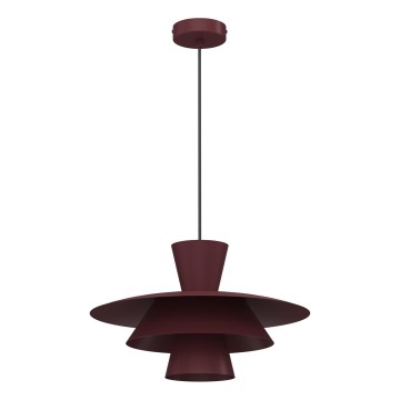 PLATO Cable-Hung Pendant 1x E27/15W/230V, Burgundy