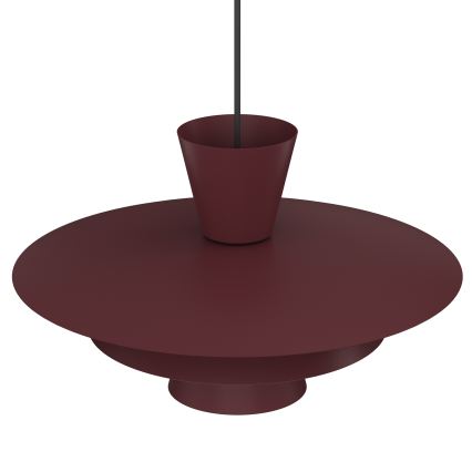 PLATO Cable-Hung Pendant 1x E27/15W/230V, Burgundy