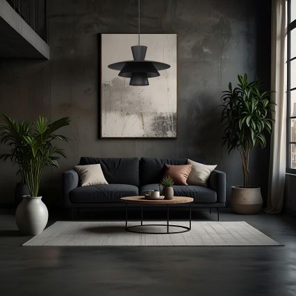 PLATO Cable Pendant Light 1xE27/15W/230V Black