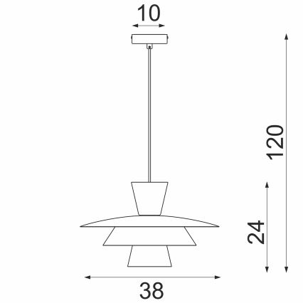 PLATO Cable Pendant Light 1xE27/15W/230V Black