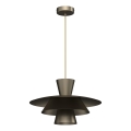 PLATO cable-suspended pendant light 1xE27/15W/230V, bronze