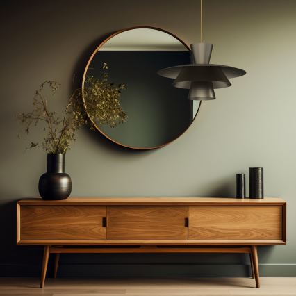 PLATO cable-suspended pendant light 1xE27/15W/230V, bronze