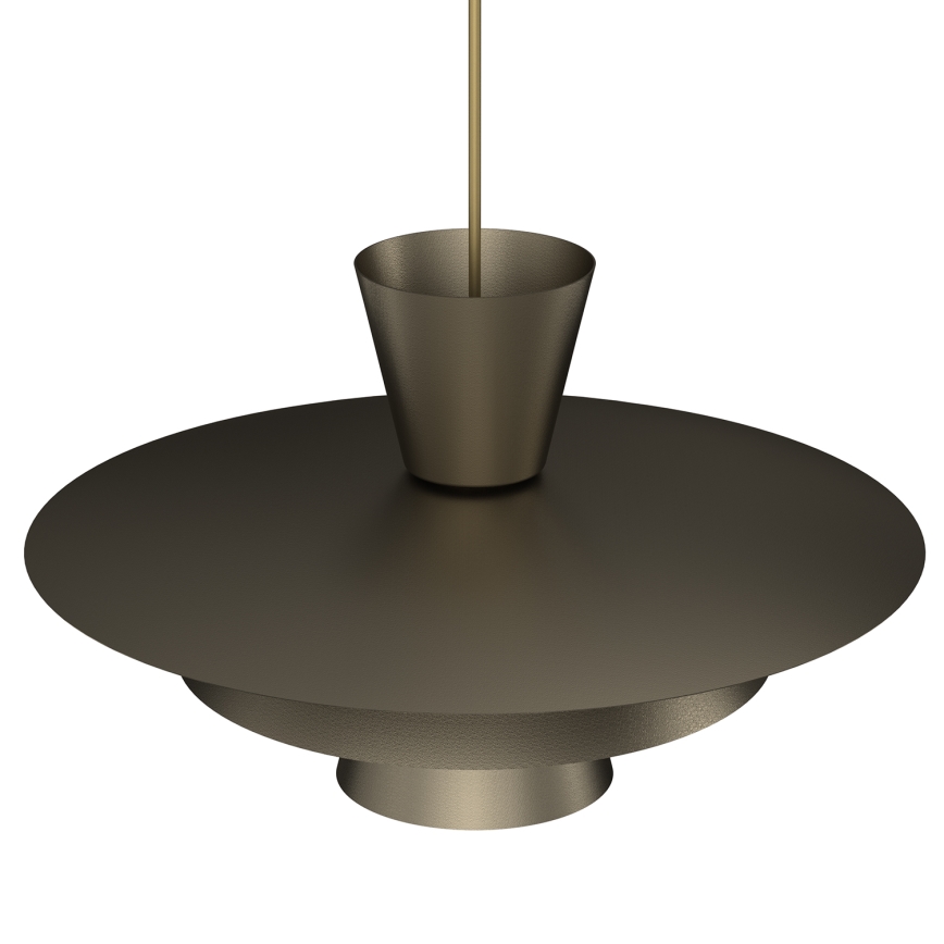 PLATO cable-suspended pendant light 1xE27/15W/230V, bronze