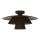 PLATO Ceiling Light 1x E27 / 15W / 230V, Ø 32 cm, Brown