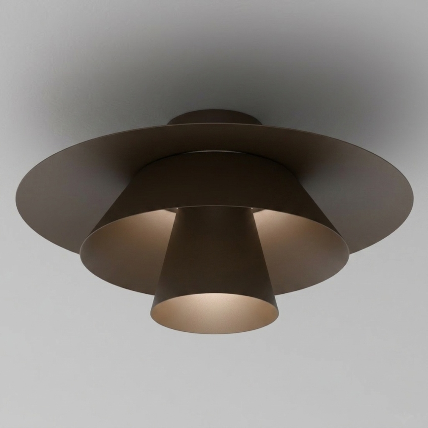 PLATO Ceiling Light 1x E27 / 15W / 230V, Ø 32 cm, Brown