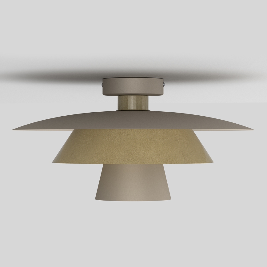 PLATO Ceiling Light 1xE27/15W/230V Ø 32 cm Beige/Gold
