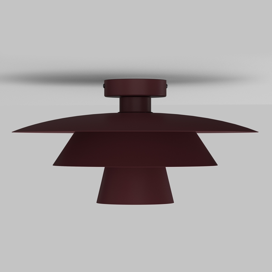 PLATO Ceiling Light 1xE27/15W/230V Ø 32 cm Burgundy