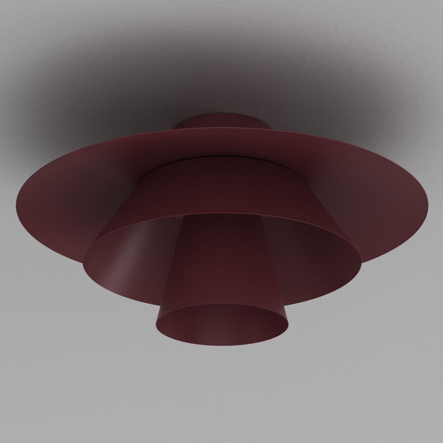 PLATO Ceiling Light 1xE27/15W/230V Ø 32 cm Burgundy