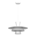 PLATO cord-hung pendant light 1xE27/15W/230V white