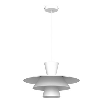 PLATO cord-hung pendant light 1xE27/15W/230V white