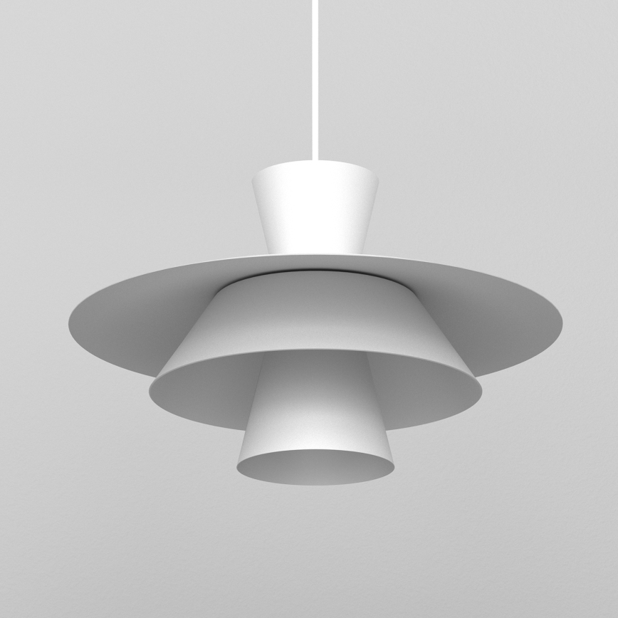PLATO cord-hung pendant light 1xE27/15W/230V white