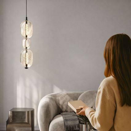 PLAYA LED Cable-Suspended Pendant, 12W, 230V, Black