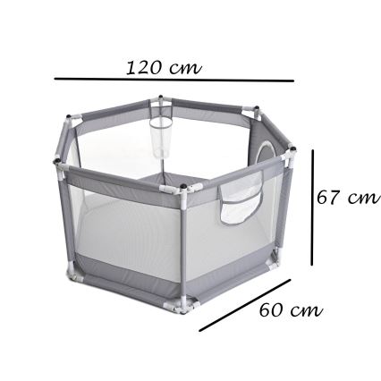 Playpen 120 cm grey
