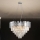 PLAZA cable-suspended crystal chandelier, 9xE14/40W/230V, Ø 60 cm, silver