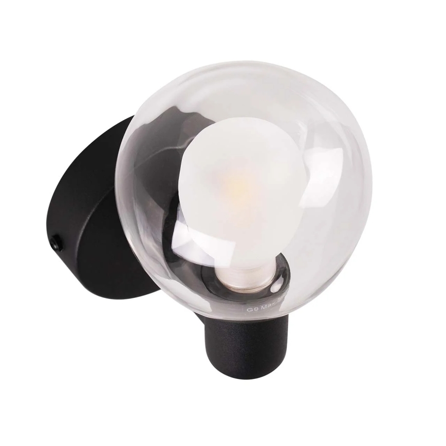POLA Bathroom Wall Light 1xG9/5W/230V IP44 Black/Clear