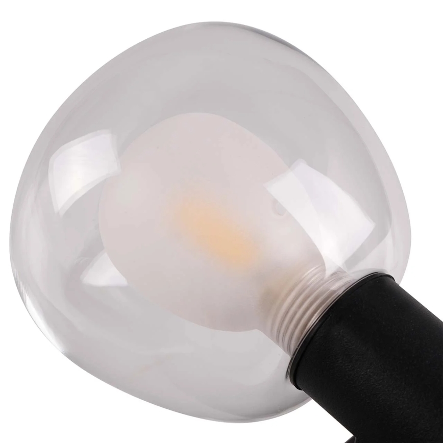 POLA Bathroom Wall Light, 2 x G9/5W/230V, IP44, Black/Clear