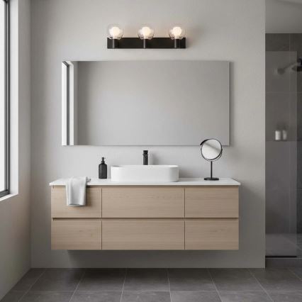 POLA Bathroom Wall Light 3xG9/5W/230V IP44 Black/Clear