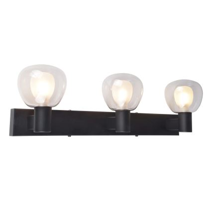 POLA Bathroom Wall Light 3xG9/5W/230V IP44 Black/Clear