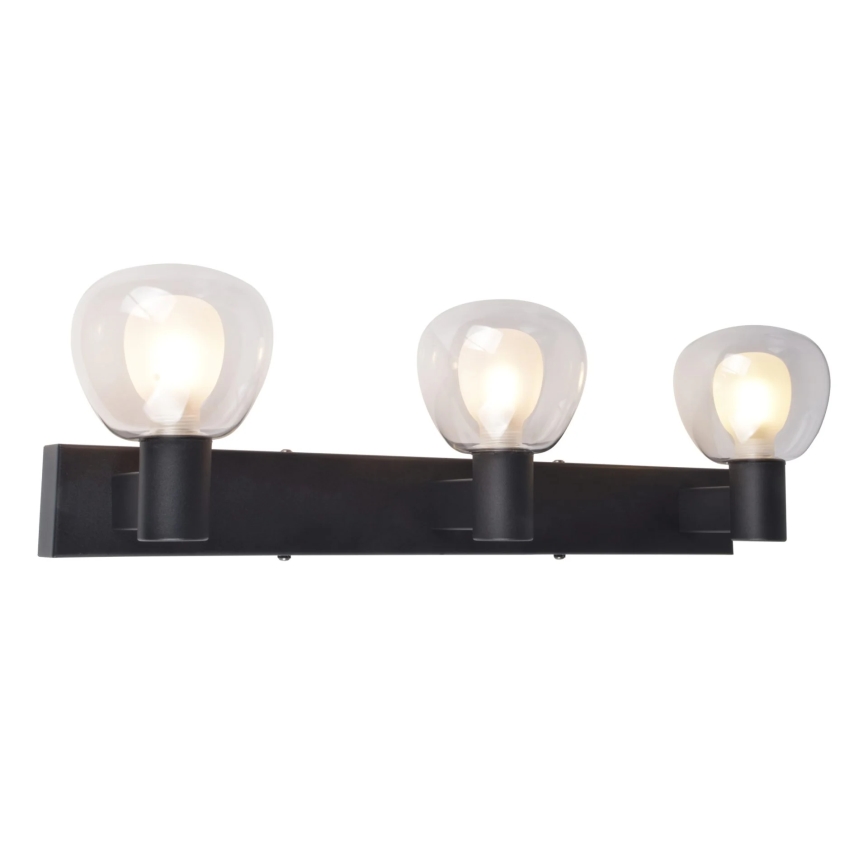 POLA Bathroom Wall Light 3xG9/5W/230V IP44 Black/Clear