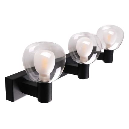 POLA Bathroom Wall Light 3xG9/5W/230V IP44 Black/Clear