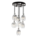 Polished chrome 7-light cable pendant, 7xE27/40W/230V
