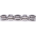 Polished chrome candle holder 55x10x8 cm