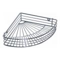 Polished chrome corner shower shelf, 22.7 x 31.5 cm