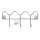 Polished chrome wall hook 10x21,5 cm