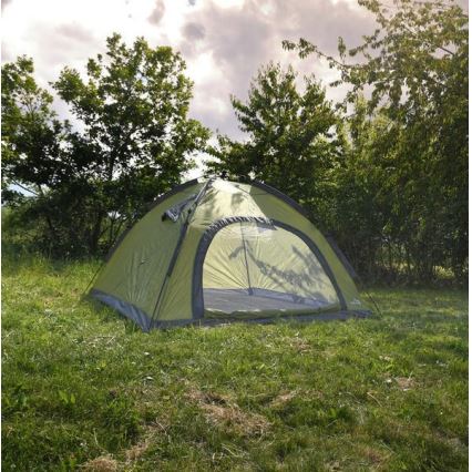 Pop up tent for 3-4 people PU 3000 mm green