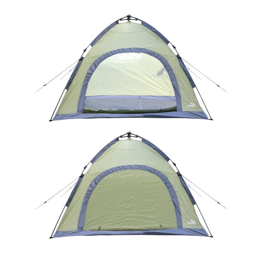 Pop up tent for 3-4 people PU 3000 mm green