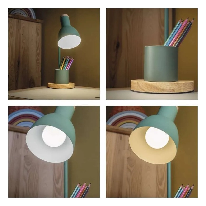 POPPY Table Lamp 1xE27/25W/230V Green