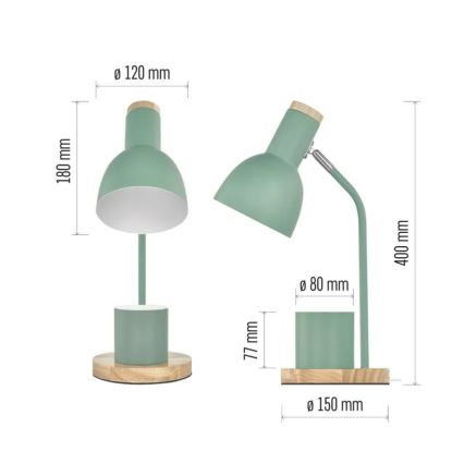 POPPY Table Lamp 1xE27/25W/230V Green