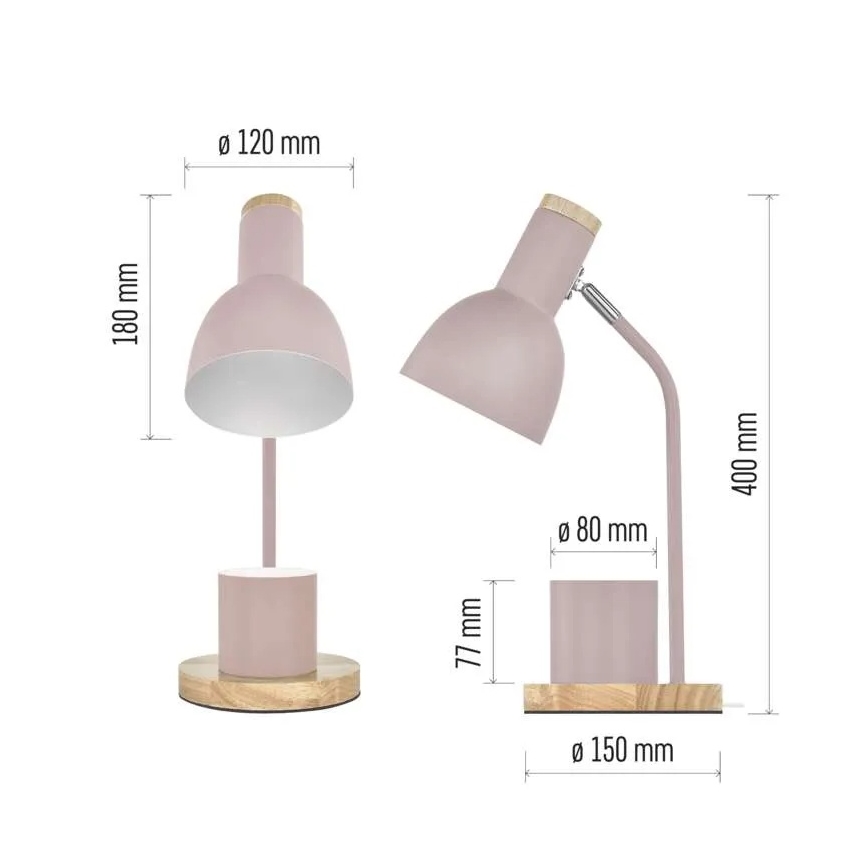 POPPY table lamp 1xE27/25W/230V pink